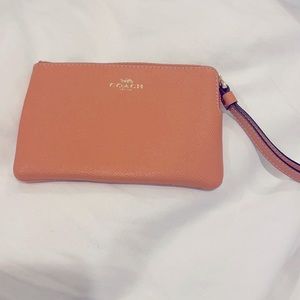 Light Coral Coach Wristlet